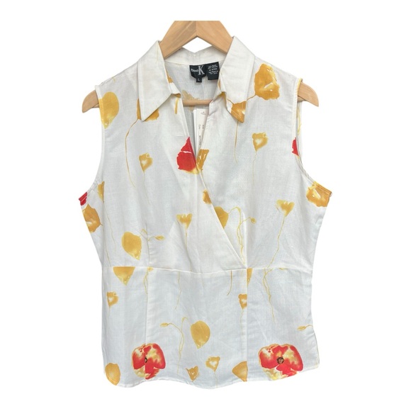 Dina K Tops - NWT Dina K Floral Sleeveless Blouse - Size L